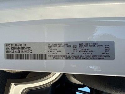 2025 RAM ProMaster Cargo Van Tradesman