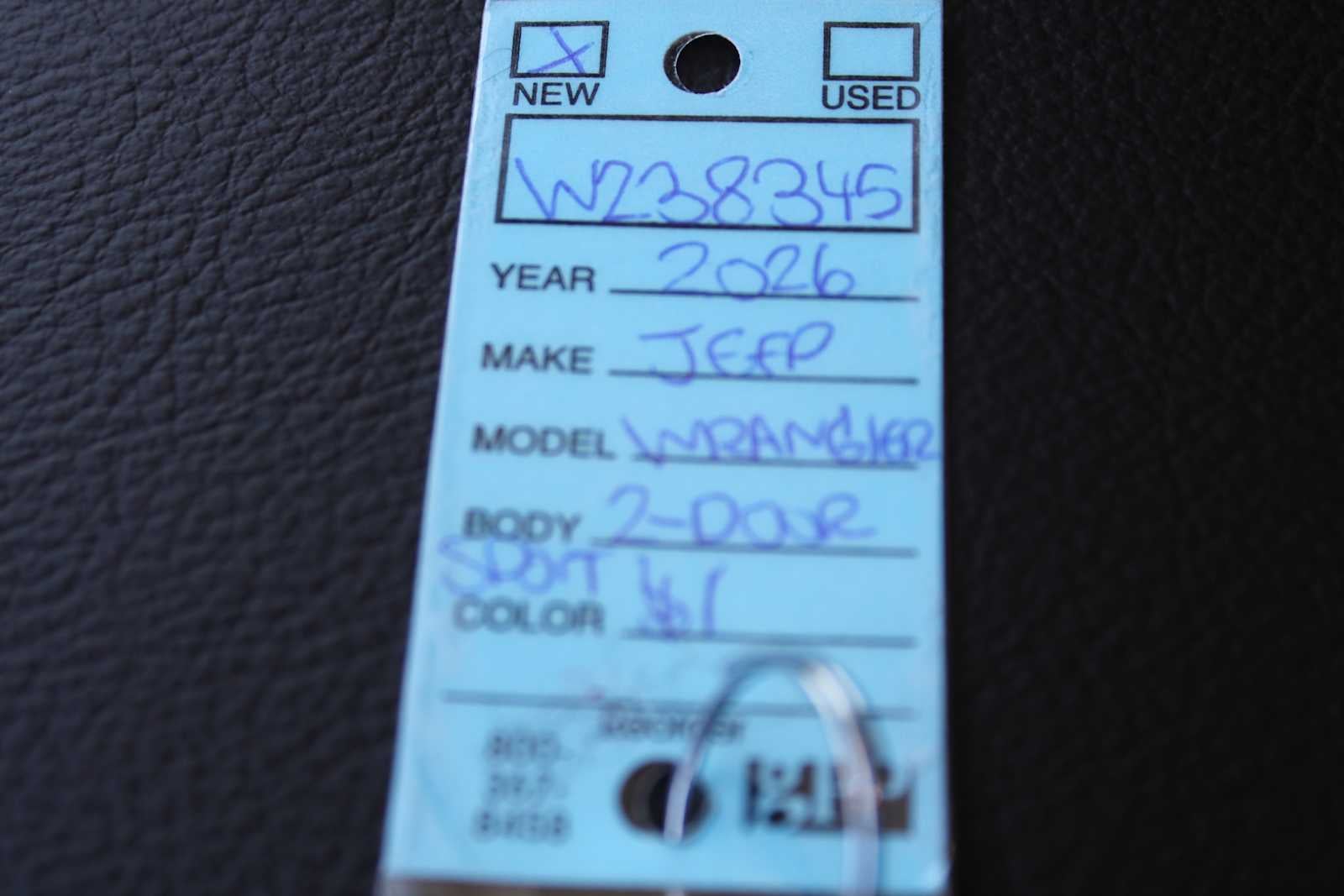 2026 Jeep Wrangler WRANGLER 2-DOOR SPORT