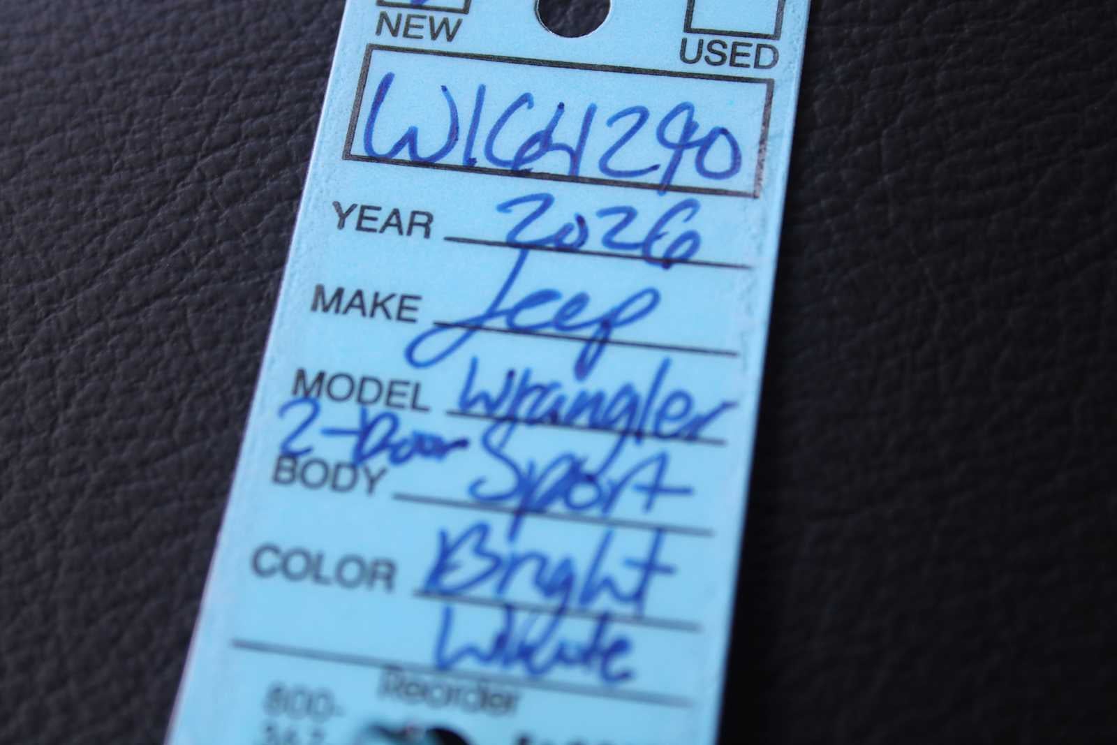 2026 Jeep Wrangler WRANGLER 2-DOOR SPORT