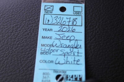 2026 Jeep Wrangler Sport S