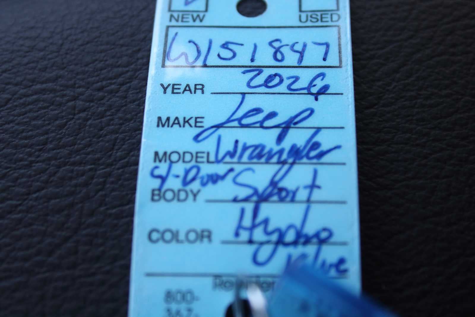 2026 Jeep Wrangler WRANGLER 4-DOOR SPORT