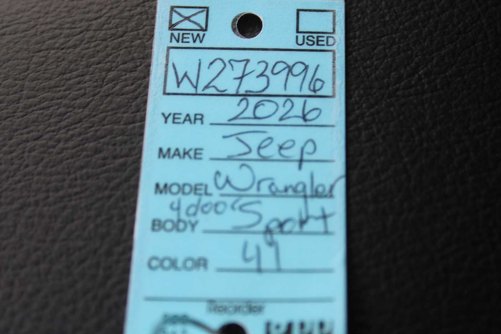 2026 Jeep Wrangler Sport