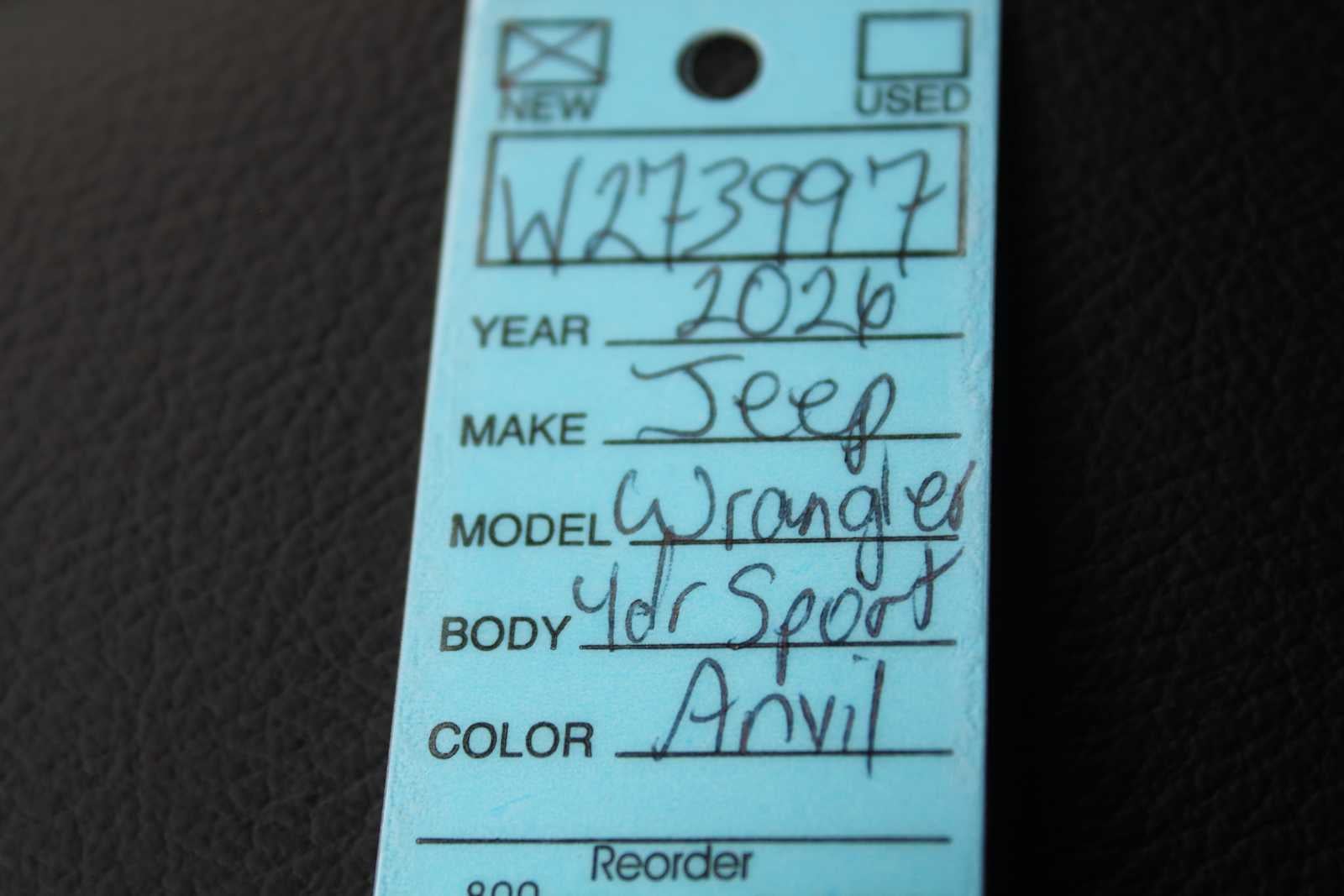 2026 Jeep Wrangler Sport