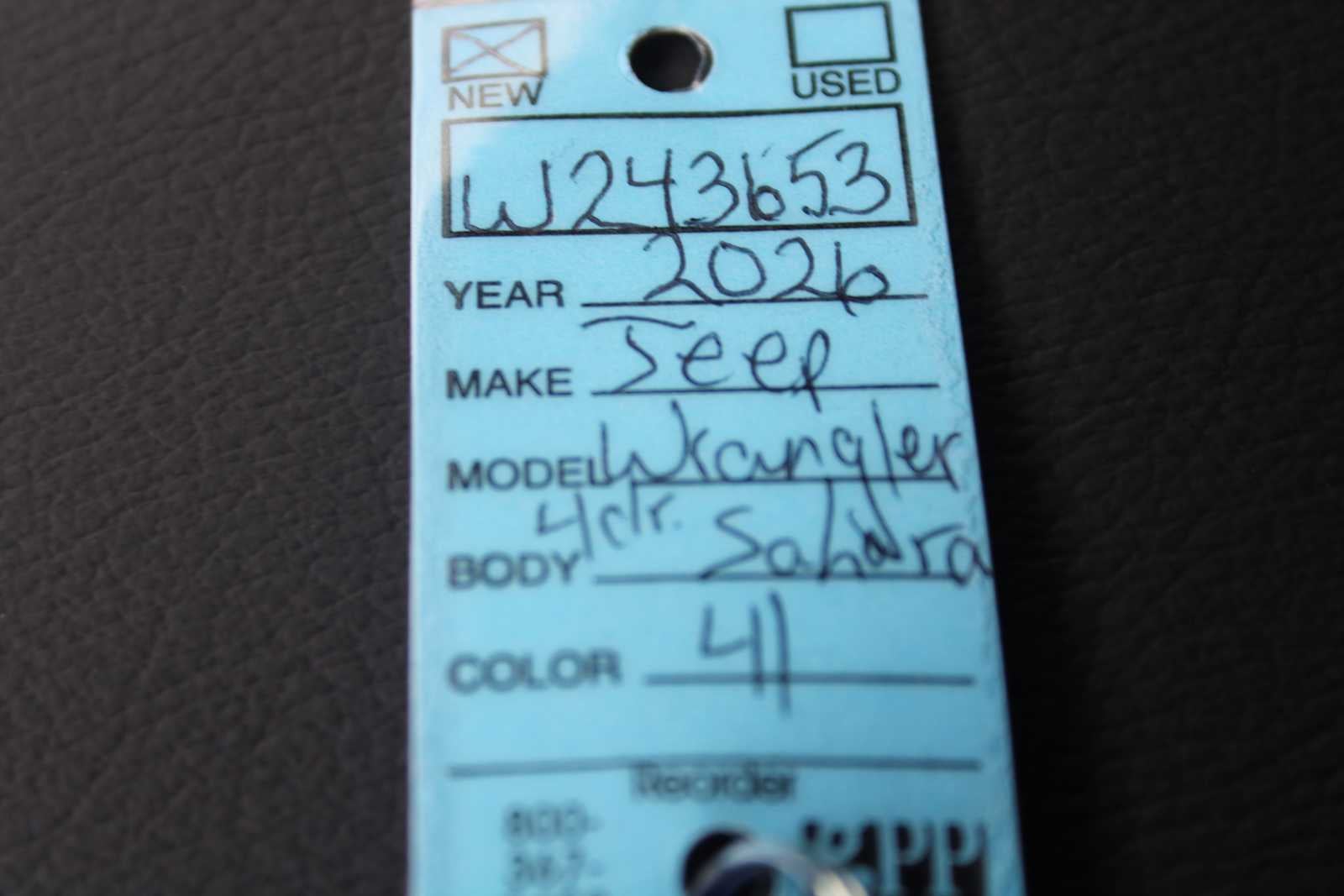 2026 Jeep Wrangler WRANGLER 4-DOOR SAHARA