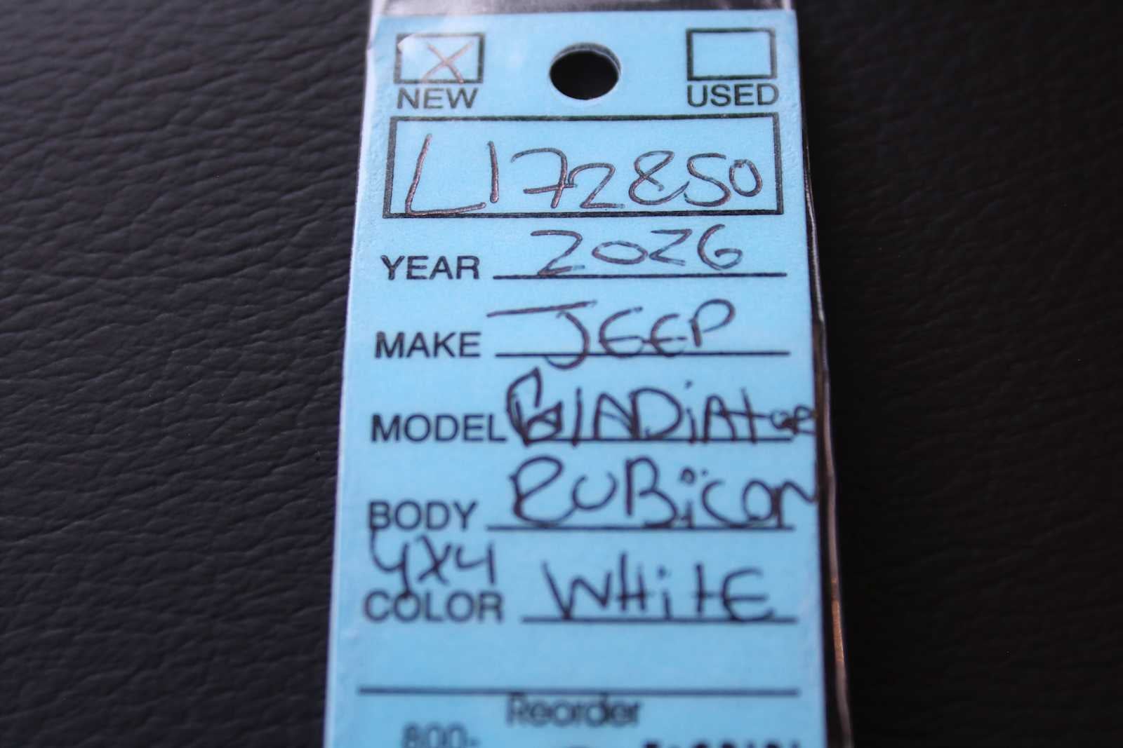 2026 Jeep Gladiator GLADIATOR RUBICON X 4X4