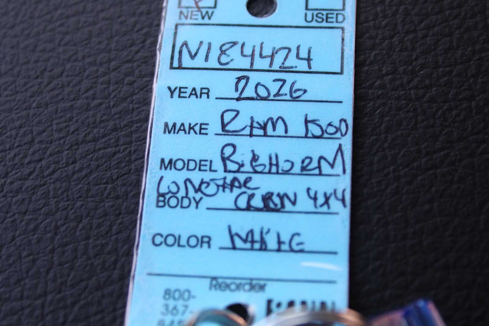 2026 RAM Ram 1500 RAM 1500 BIG HORN CREW CAB 4X4 5'7' BOX