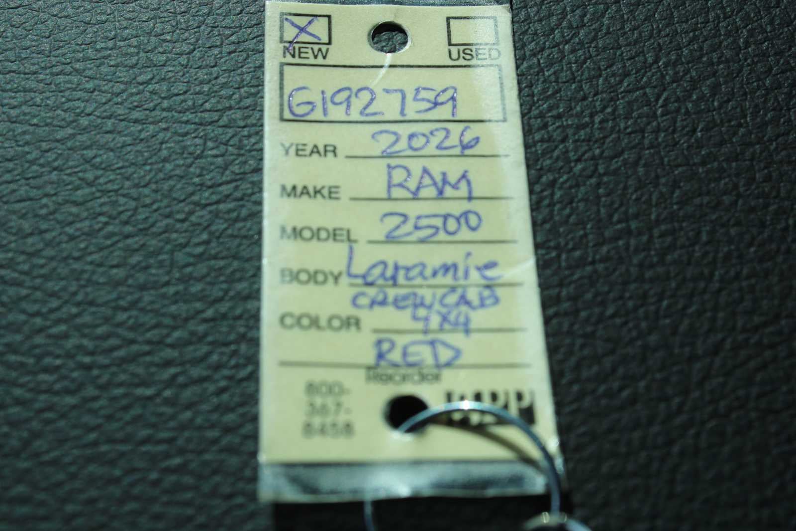 2026 RAM Ram 2500 RAM 2500 LARAMIE CREW CAB 4X4 6'4' BOX