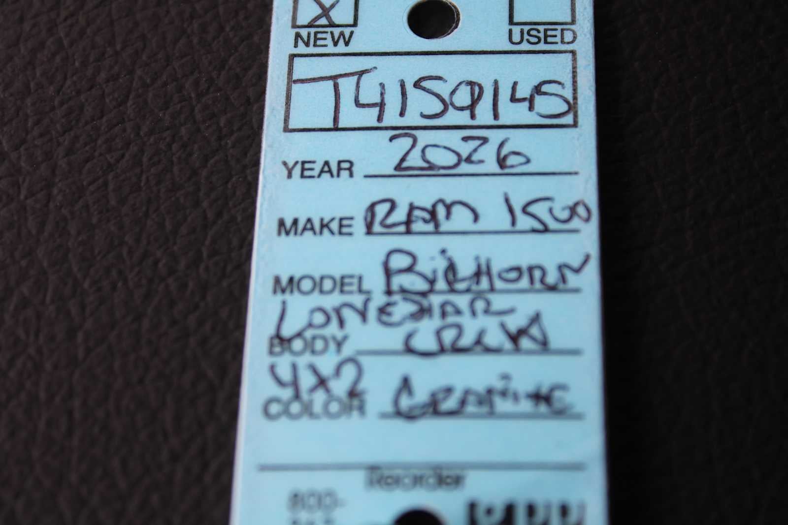 2026 RAM Ram 1500 RAM 1500 BIG HORN CREW CAB 4X2 5'7' BOX