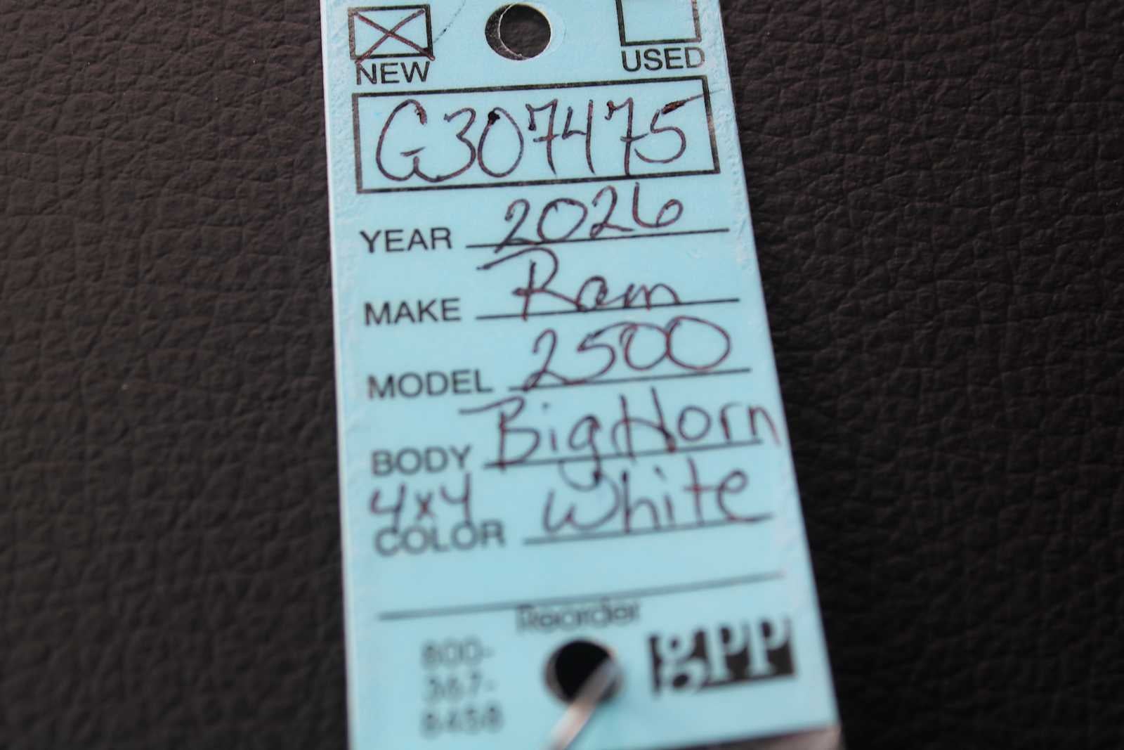 2026 RAM 2500 Big Horn