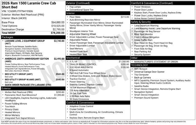 2026 RAM 1500 Laramie