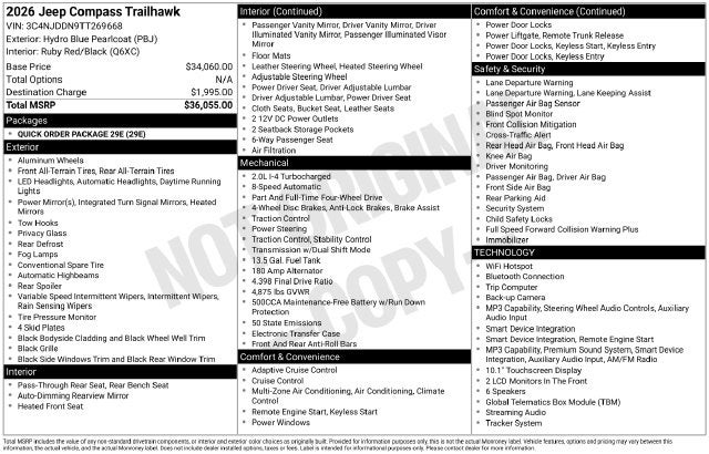 2026 Jeep Compass Trailhawk